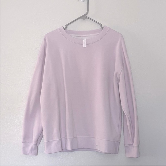 Fabletics Go-to Crewneck Sweater sweatshirt Icy Lavender - Picture 4 of 4